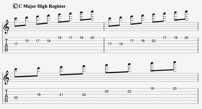 High Register Notes For CMajor